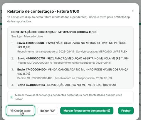 Relatório de contestação pronto